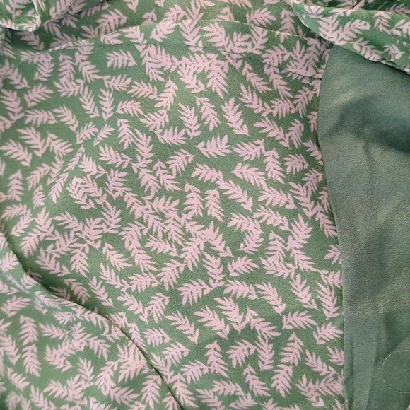 Who What Wear Sleeveless Green Floral Midi Halter Dress Green Leaf - Picture 7 of 9